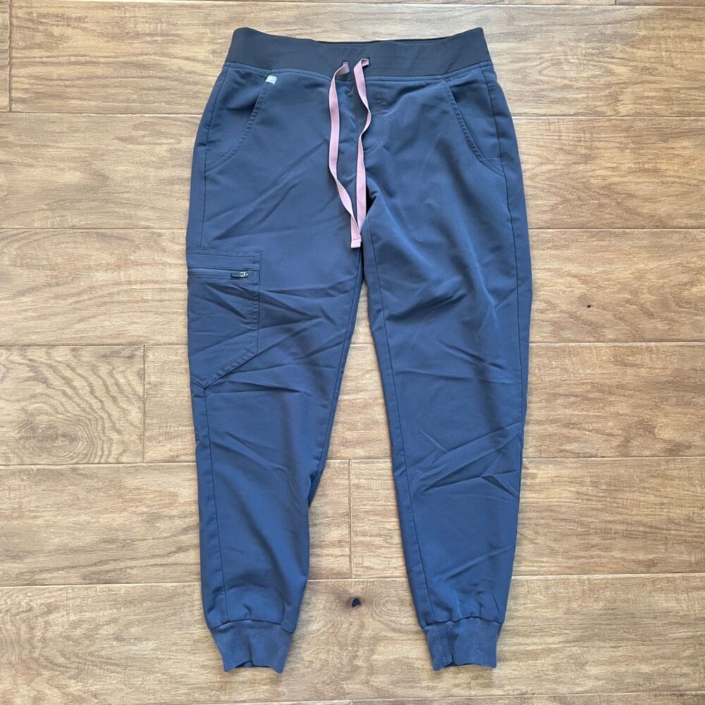 Figs High Waisted Zamora Jogger Scrub Pants Size XS Petite Graphite Gray